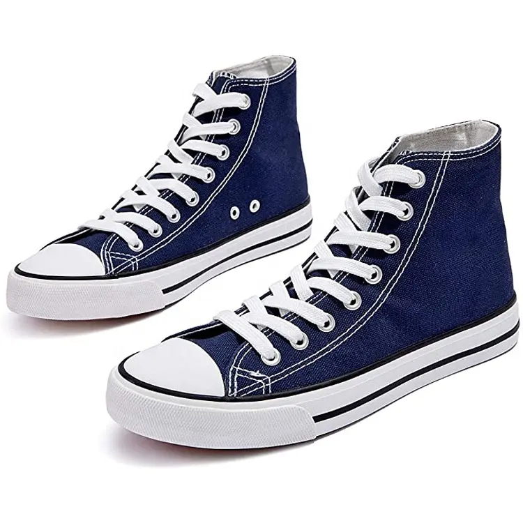 Canvas Sneakers Ups Rubber China High Top Lace Female OEM ODM Service Top Grade Women Casual Walking Shoes